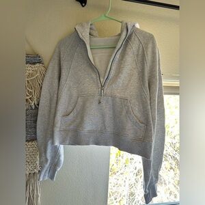 Lululemon Athletica Light Gray Half-Zip Hoodie